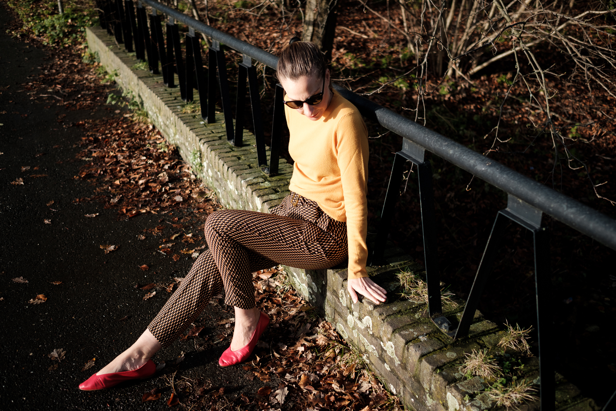 Mustard yellow knitwear